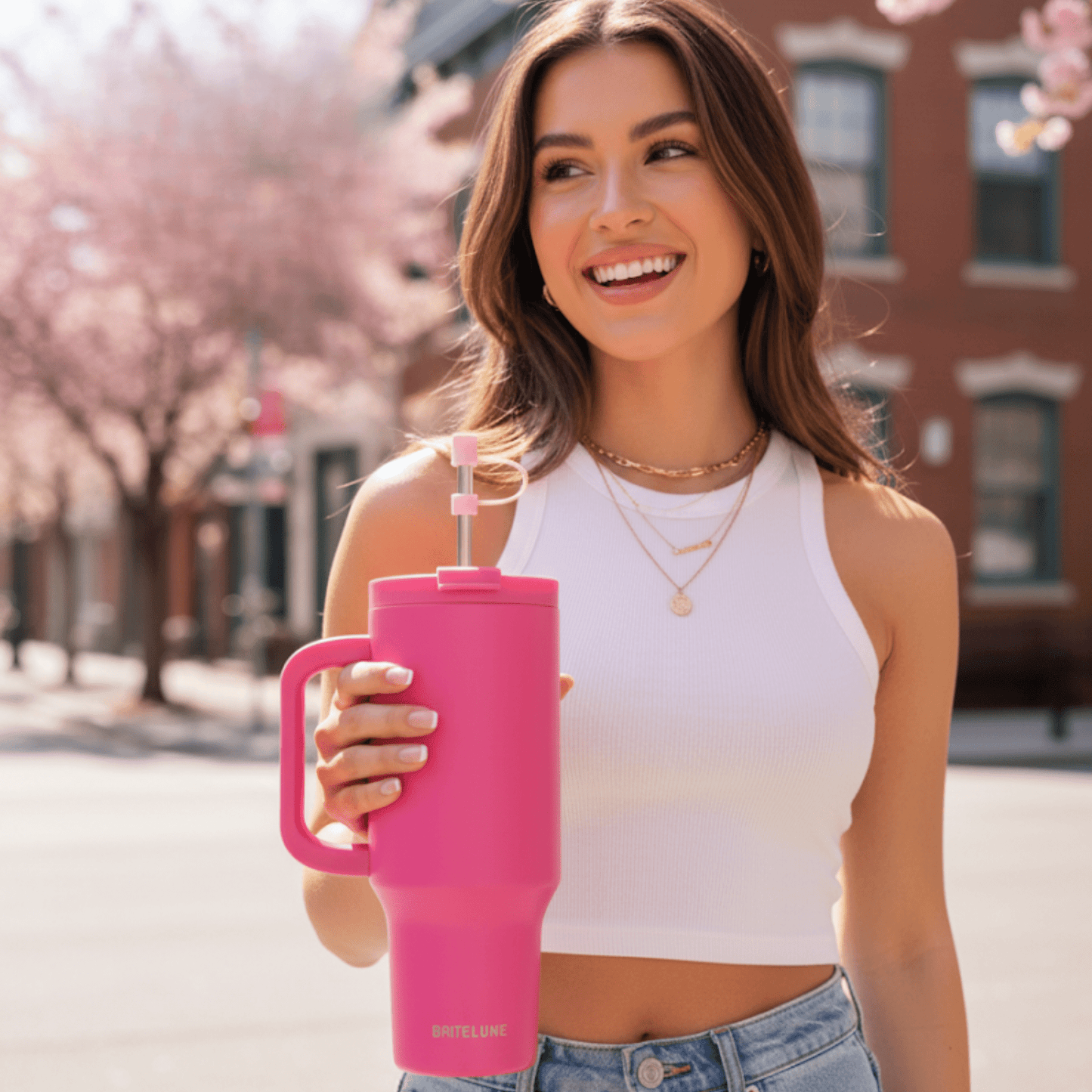 40oz Leak - Proof Dual Lid Insulated Tumbler - BriteLune