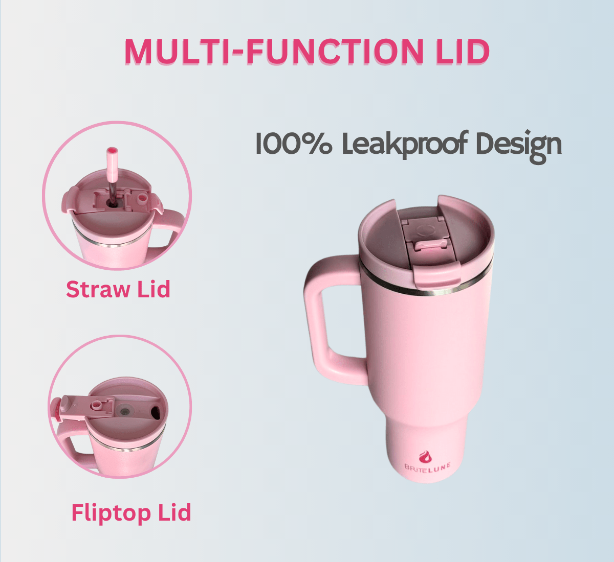 BriteLune 40oz Tumbler - Upgraded - BriteLune