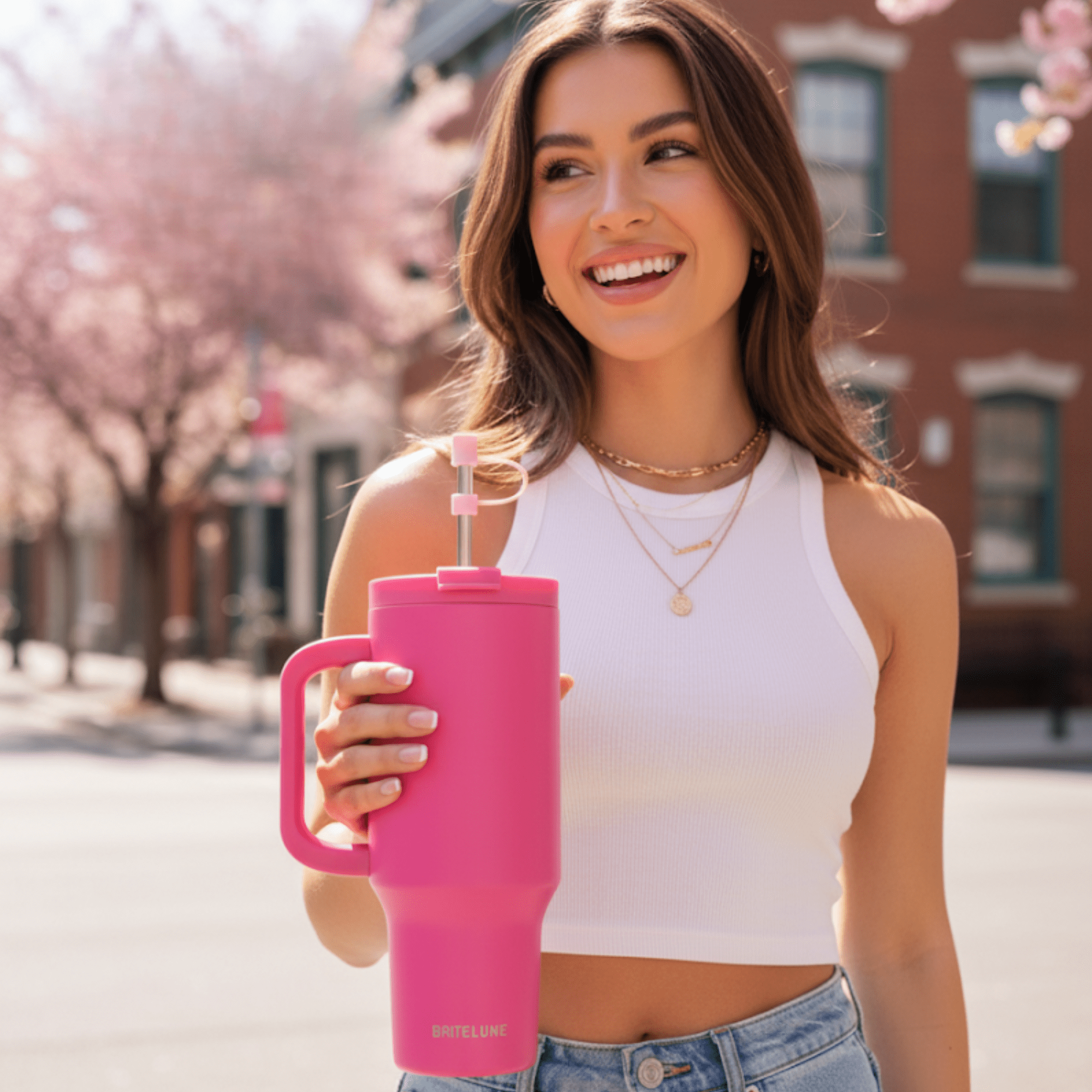 40oz Leak - Proof Dual Lid Insulated Tumbler - BriteLune