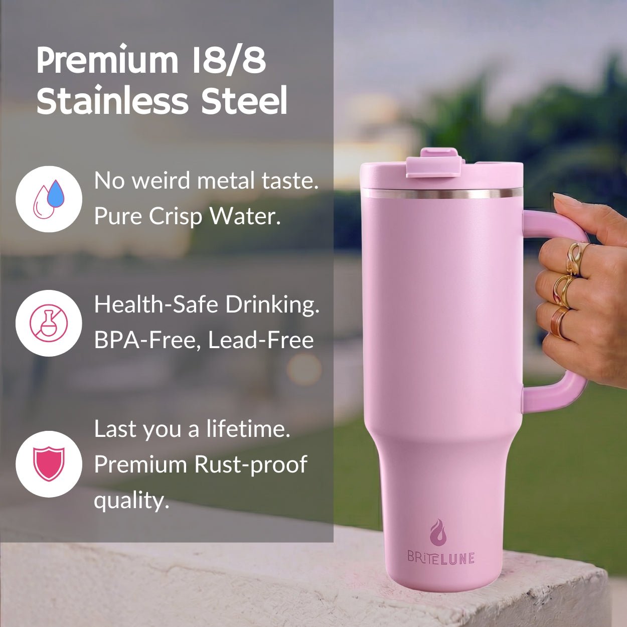 40oz Leakproof Insulated Tumbler - BriteLune