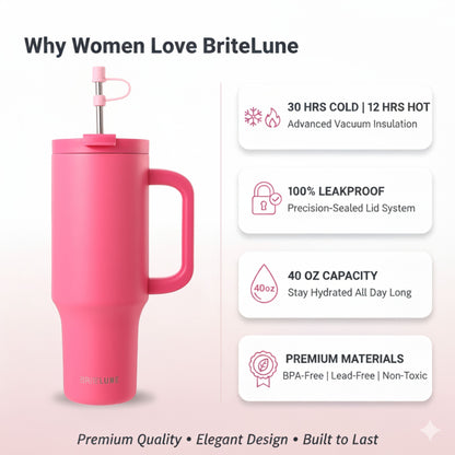 40oz Leakproof Insulated Tumbler - BriteLune