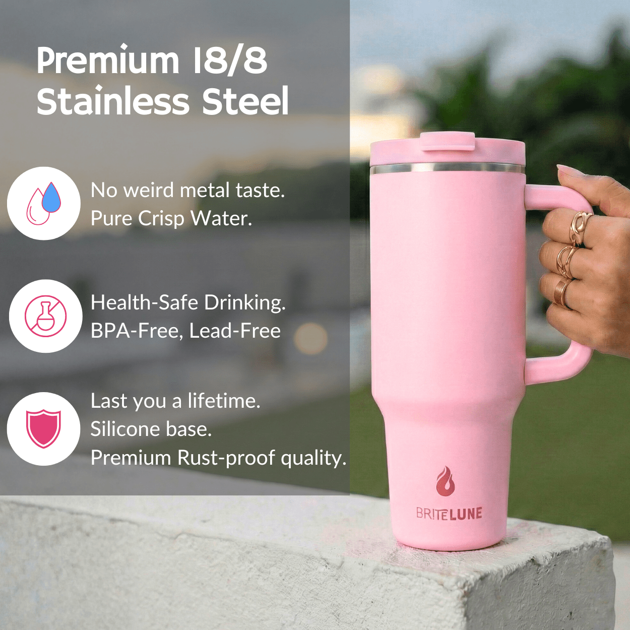 40oz Leakproof Insulated Tumbler - BriteLune