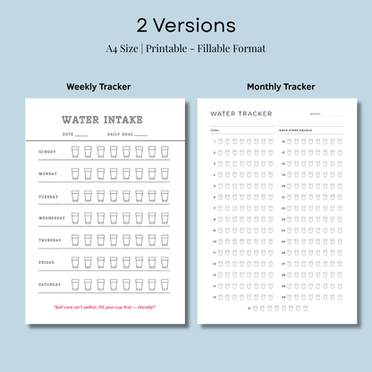 Hydration Tracker - 7 Day Glow Up Challenge - BriteLune